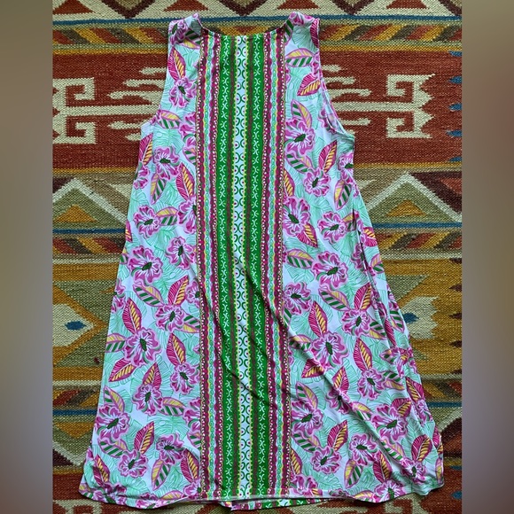 Colorful pappagallo dress (Sleeveless swing dress cactus rose multi) size small - Picture 5 of 8